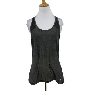 Under Armour Perforated Tank Top Womens M Medium Gray Racerback Stretch Shirt